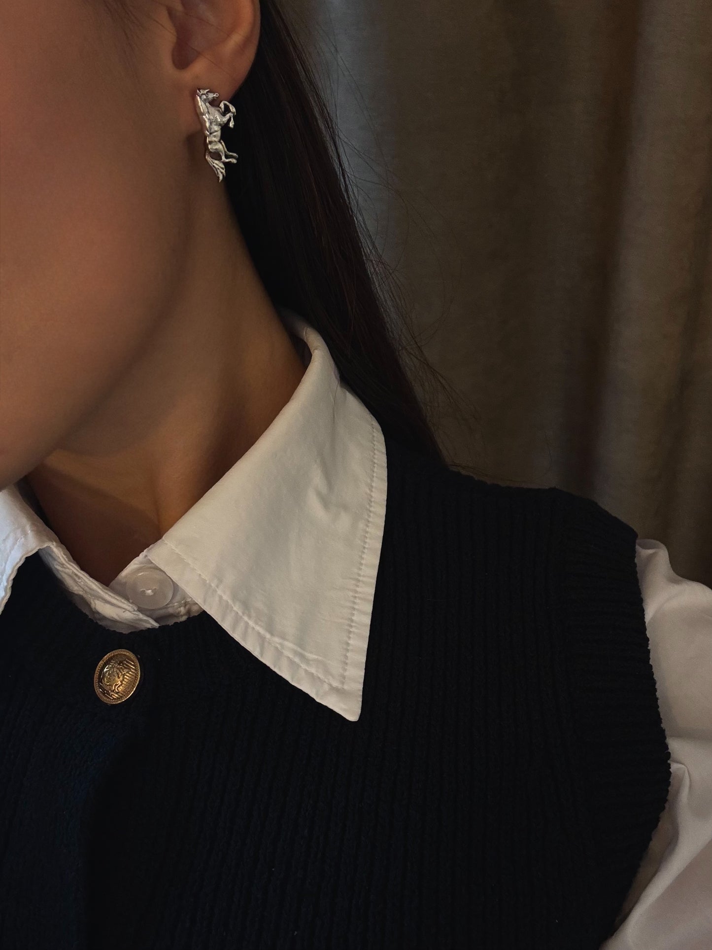 Обици Silver Canter